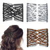 Magic Hair Combs 3 pcs Vintage Bead Stretchy Magic Clips Double Hair Clip Hairpins Crystal Stretch Pearls Hair Accessori