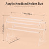 Suneerplay Headband Holder Clear Headband Organizer Acrylic Hair Hoop Display Stand Hairband Rack Holder Headband Storag