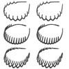 BAHABY 6 Pack Zig Zag Shark Tooth Black Hair Comb Headbands for Women Plastic Hair Bands Hair Hoop Hair Accessories for