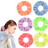 6 PCS Premium Velvet Macaron Theme Hair Scrunchies Tie Bobbles Rainbow Hair Bands Scrunchy Hair Tie Ropes Lce Cream Colo