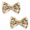 Love Fairy 3Inch Glitter Bow Hairpin Sparkling Sequin Bow Tie Hair Clip for GirlsTeens and Women Champagne Gold