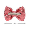 Love Fairy 3Inch Glitter Bow Hairpin Sparkling Sequin Bow Tie Hair Clip for GirlsTeens and Women Champagne Gold