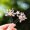 Catery Flower Bride Wedding Hair Pins Crystal Pearl Hair Set Jewelry Headpieces Bridal Decorative Hair Accessories for W