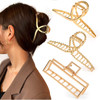 Mehayi 3 PCS Metal Large Claw Clips for Thick Heavy Hair Strong Hold Big NonSlip Hair Catch Barrette Jaw Clamp for Long