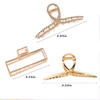 Mehayi 3 PCS Metal Large Claw Clips for Thick Heavy Hair Strong Hold Big NonSlip Hair Catch Barrette Jaw Clamp for Long