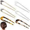 6 Pieces Metal U Shaped Hair Pins French Hairpin Vintage Forks Sticks Bobby Pin Kit for Updo Bun Women Girls Hairstyle H