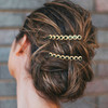 PRETTYLIFE Bridal Crystal Side Combs for Hair 2 Pieces Wedding Flower Alloy Rhinestone French Hair Pins Accessories for