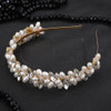 JWICOS Bridal Pearl Headband Wedding Hair Accessories Bride Headpieces for Prom Birthday Party Wedding Hair Band Hair Ho