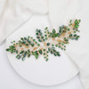 BERYUAN Green Crystal Rhinestone Hair Vine Emerald Hair Vine for Wedding Women and Girls Teardrop Green Crystal Rhinesto