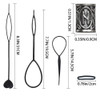24 PCS Viking Hair Beads Beard Hair Beard Beads 6 PCS Pull Hair Pin Quick Beader 100 PCS Black Rubber Bands and a Bag