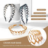 EVITA PERONI Comb Headband for Women and Girls Zig Zag Headband with Teeth NonSlip Upgrade Resin Fashion Headband for Sp
