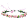Onwon Multicolor Rose Flower Wreath Headband Floral Crown Garland Halo Hair Band for Wedding Festivals Photography Trave