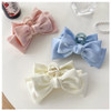 Bowknot Bow Hair Clips for Girls Hair Claws for Women Thin Hair Styling Clips Satin Hair Bows Jaw Clips for Thick Hair C