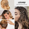 LOSANJI 8PCS Rhinestone Hair Clips Water Drop Crystal Hair Barrettes Bling Metal Snap Duckbill Hairpins Sparkle Hair pin