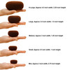 Beaute Galleria Hair Donut Bun Maker Ring Style Mesh Chignon Ballet Sock Bun Mini Brown