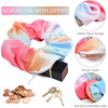 Velvet Pocket Scrunchie with Hidden Zipper 6Pack Stash Scrunchy Hair Ties for Vsco Girls Women Hair Accessories 6PACKB