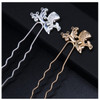 2PCS Chinese Hair Sticks for Long Hair Vintage Chinese Hair Accessoris for Women Gold Sliver Plated Koi Fish Hair Fork P