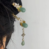 2 Pcs Retro Style Flower Metal Hair Stick Chinese Rhinestone Hair Chopsticks Pearl Tassel Hair Clips Accessories for Lon