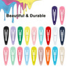 Hair Clips ECADY 100Pack 20 Colors NonSlip Snap Barrettes for Girls Women Kids 2 Inch