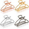 4 Pieces Metal Hair Claw Clips Set 3 Inches Large Size Hair Catch Barrette Jaw Clamp Half Bun Hairpins for Women Hair Ac