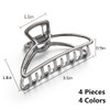 4 Pieces Metal Hair Claw Clips Set 3 Inches Large Size Hair Catch Barrette Jaw Clamp Half Bun Hairpins for Women Hair Ac