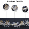 3 Pieces Flower Girls Headpiece Wrist Corsage for Bridesmaid Crystal Pearls Headpiece Princess Hair Accessories Bridal H