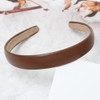 Cuizhiyu Leopard Print Headbands for Women Girls 2cm Wide Headband PU Solid Hairband Hair Hoops Hair Accessories 6 pack