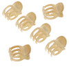 Camila Paris CP3084 French Hair Clip for Women Set of 6 Extra Small Beige Girls Hair Claw Clip Jaw Fashion Durable Styli