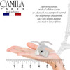 Camila Paris CP2559 French Hair Clip for Women White 3 Teeth Ponytail Holder Girls Hair Claw Clips Jaw Fashion Durable S