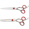 Professional 60inch Shears Cutting Thinning Scissors Kit Convex Edge Hairdressing Scissors Set 440C Steel Stainless Japa