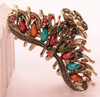 Numblartd Women Girls Fashion Retro Large Size Imitation Turquoise Rhinestone Fancy Hair Claw Jaw Clips Pins Vintage Chi