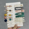 Mehayi 20 PCS Macaron Pearl Acrylic Resin Fashion Hair Clips Set Cute Hair Barrettes Bobby Pins Boho Fancy Hairpin Acces