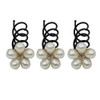 canjoyn 10 Pcs Flower Spin Hair Pins Swirl Hair Twists Coils Hair Clips Bridal Rhinestone Pearl Metal Spiral Twist Updo