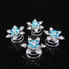 canjoyn 20 Pcs Snowflake Spin Hair Pins Swirl Hair Twists Coils Hair Clips Wedding Bridal Gem Rhinestone Metal Spiral Tw