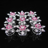 canjoyn 20 Pcs Snowflake Spin Hair Pins Swirl Hair Twists Coils Hair Clips Wedding Bridal Gem Rhinestone Metal Spiral Tw