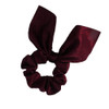 Solid Colors Hair Scrunchies Cute Bunny Ears Hair Ties Ponytail Holders with Bow Women Girls 8 ColorsA