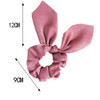 Solid Colors Hair Scrunchies Cute Bunny Ears Hair Ties Ponytail Holders with Bow Women Girls 4 ColorsCLight pinkYellowGr
