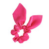 Solid Colors Hair Scrunchies Cute Bunny Ears Hair Ties Ponytail Holders with Bow Women Girls 4 ColorsCLight pinkYellowGr