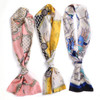 Leeven 3 Pieces Satin Edge Laying Scarf for Lace Wigs Non Slip Printed Headband Scarf for Hair Wrapping At Night 57x55 S