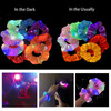 9 Pcs Led Luminous Hair Accessories Party Birthday Lights ScrunchiesSoft Cute Silk Multiple Light Modes Grow in the Dark