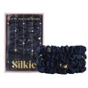 SILKIE x4 Set 100 Pure Mulberry Silk Purple Christmas Scrunchies Travel Pouch Silk Everyday Hair Ties Hair care Ponytail