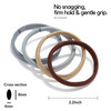 HBY Womens Hair Ties for Thick or Curly Hair No Slip Seamless Ponytail Holders Sports Thick Hair Ties Nertral Versatile