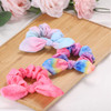 Bow Scrunchies for Hair Funtopia 12 Pcs Cute Rabbit Bunny Ear Scrunchies Fashion Colorful Tie Dye Scrunchy Hair Ties Bow