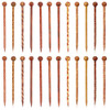 PH PandaHall 24pcs Vintage Wood Hair Pin 12 Styles Retro Hair Sticks 5 Printed Wood Hairpin Chopsticks Long Hair Fork fo