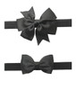 2pcSet Baby Girls Grosgrain Ribbon Hairband Set Ribbon Bows Hair Tie Headband JB10 1Black