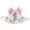 Golden Swallow 1st Birthday Crown Baby Girl Flower Tiara Headband Birthday Party Hairband
