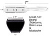 ALAZCO Combo Set White Plastic Personal Double Edge Razor Comb Hair Beard Bikini Trimmer and Mini 3Razor Black Plastic M