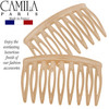 Camila Paris CP3109 French Hair Side Comb Small Curved Beige French Twist Hair Combs Decorative Strong Hold Hair Clips f
