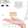 Camila Paris CP3109 French Hair Side Comb Small Curved Beige French Twist Hair Combs Decorative Strong Hold Hair Clips f