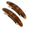 Camila Paris CP2957 French Hair Barrette Clip for Girls Brown Small 25 inch Set of 2 Strong Hold Grip Hair Clips for Wom